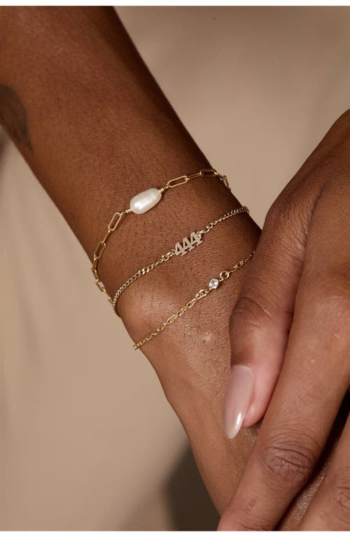 Set & Stones Angel Numbers Bracelet In Gold