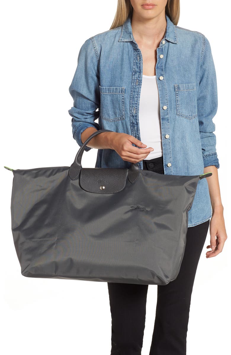 Longchamp Large Le Pliage Original Travel Bag, Alternate, color, Graphite