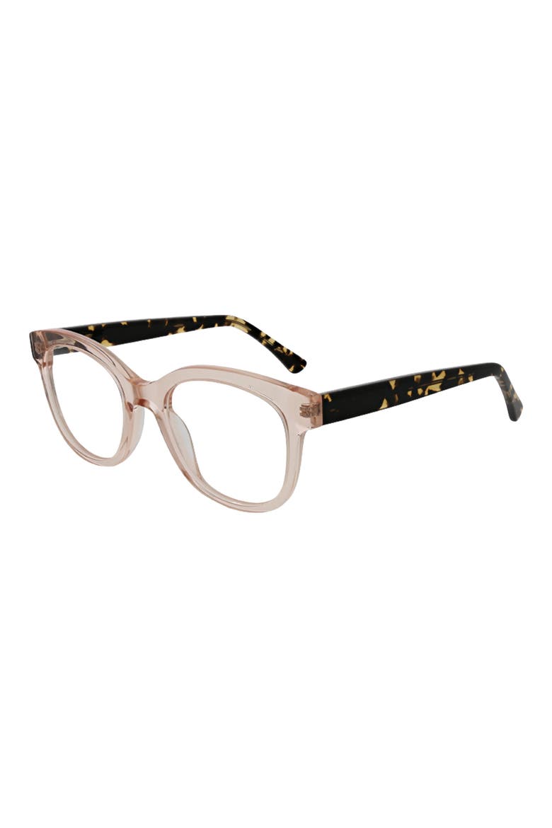 49mm Square Reading Glasses, Alternate, color, CRYSTAL BLUSH