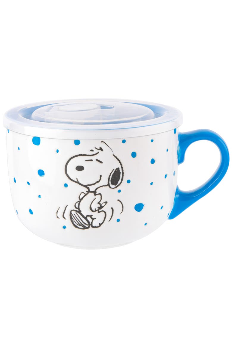 Pokidot Stoneware Soup Mug Set with Lids, Alternate, color, Assorted Colors