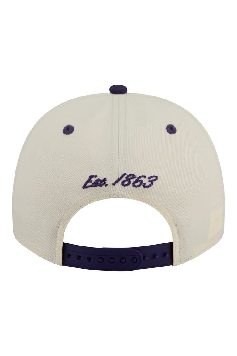 Men's New Era  Cream/Purple Kansas State Wildcats Two-Tone Arched 9FIFTY Snapback Hat, Alternate, color, Cream