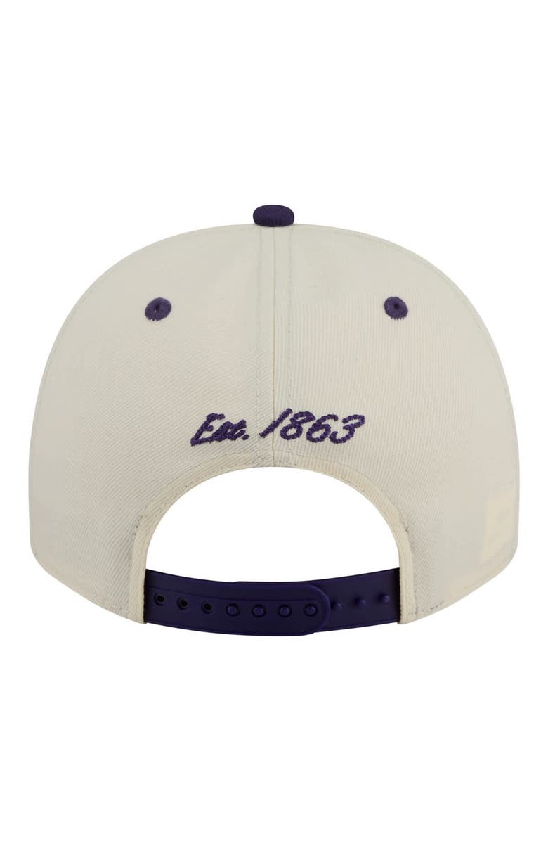 New Era Men's New Era Cream/Purple Kansas State Wildcats Two-Tone Arched 9FIFTY Snapback Hat, Alternate, color, Cream