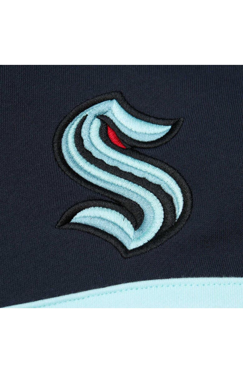 Mitchell & Ness Men's Mitchell & Ness Deep Sea Blue Seattle Kraken Head Coach Pullover Hoodie, Alternate, color, Navy