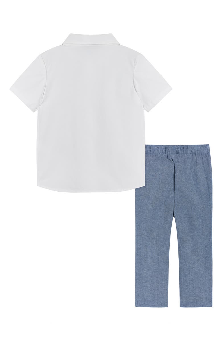 Andy & Evan Kids' Vest, Dress Shirt, Pants & Bow Tie Set, Alternate, color, Blue/ White