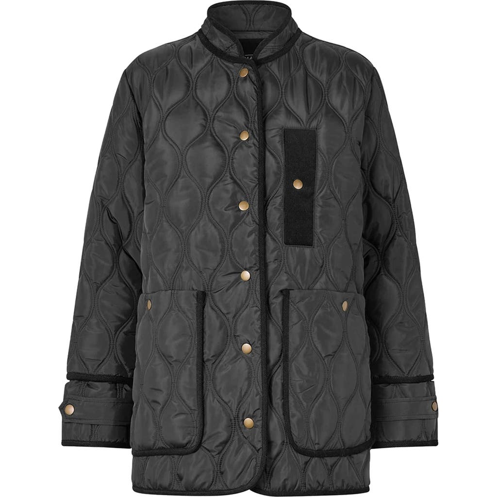 Masai Copenhagen Long Sleeve Padded High Neck Coat in Black  product