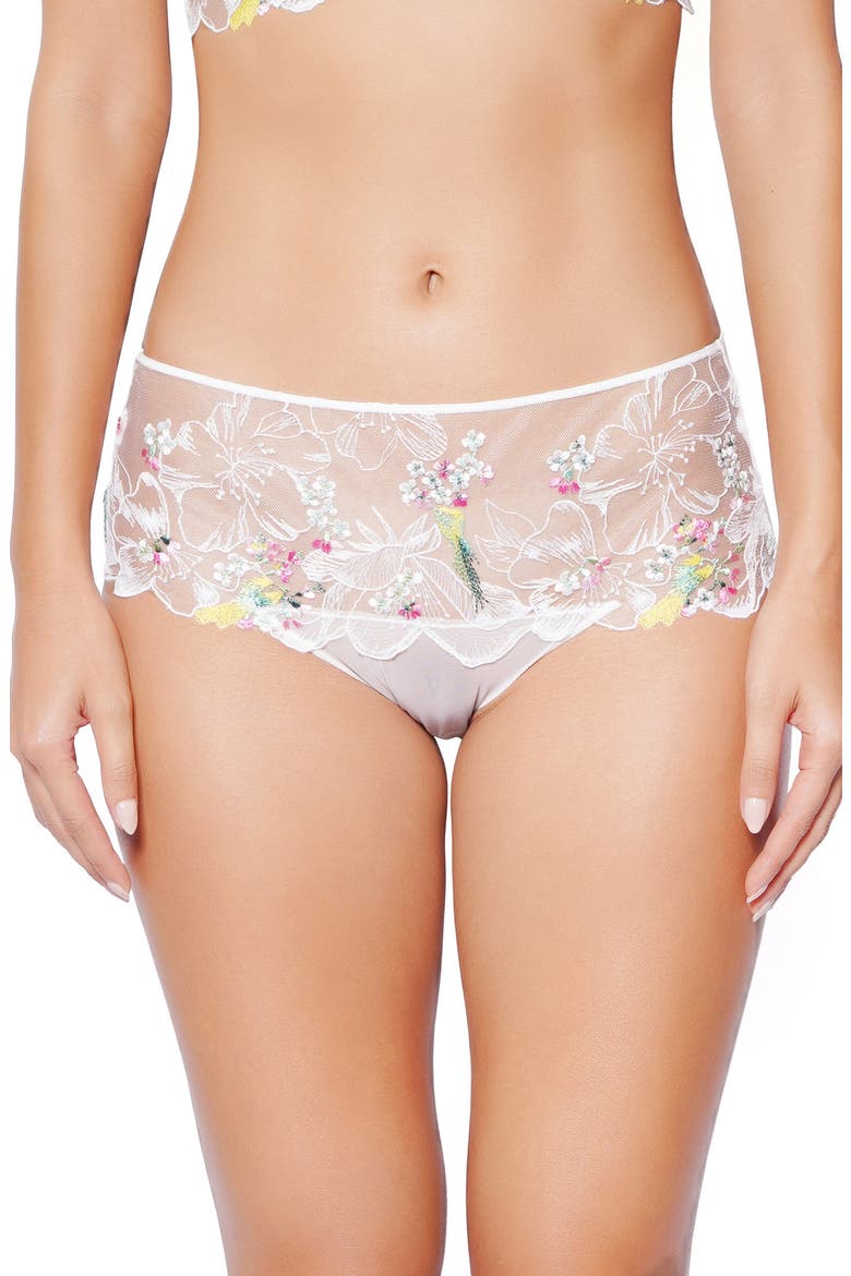 Winter Romance Briefs, Main, color, FLORAL WHITE