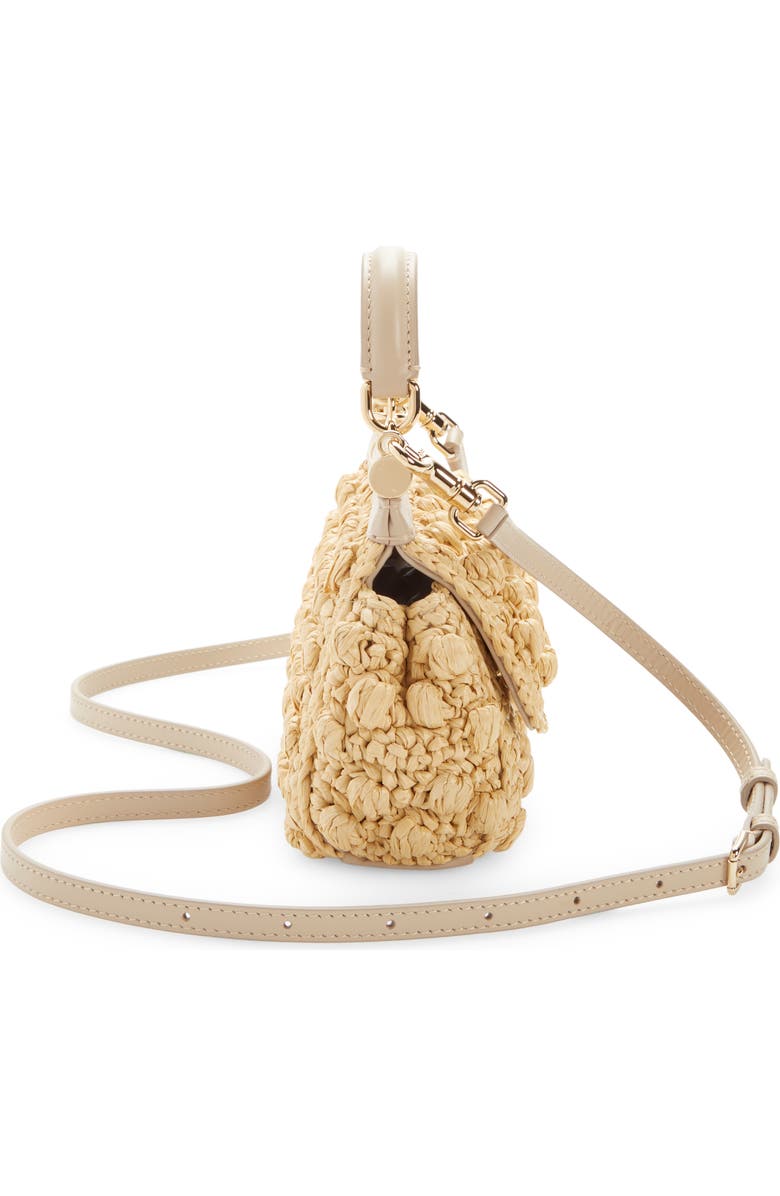 Dolce&Gabbana Sicily Small Raffia Satchel, Alternate, color,