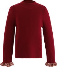 Tulleen Ruffle-Knit Sweater