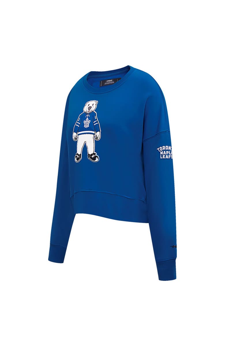 PRO STANDARD Women's Pro Standard Blue Toronto Maple Leafs Mascot Crewneck Pullover Sweatshirt, Alternate, color, 