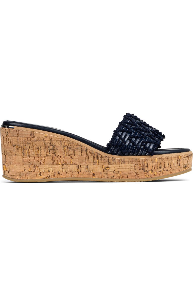 Donald Pliner Allea Wedge Sandal, Alternate, color, Navy