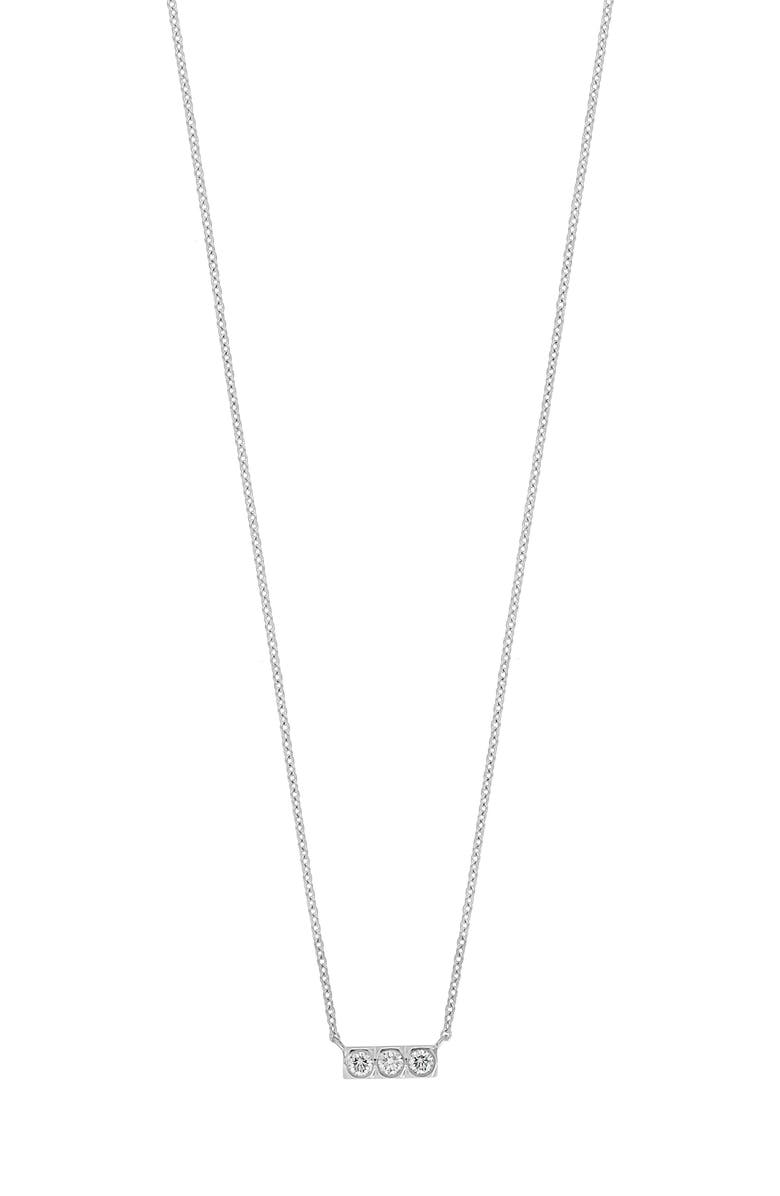 Bony Levy Bardot 18K White Gold Diamond Bar Pendant Necklace, Main, color, 18K White Gold