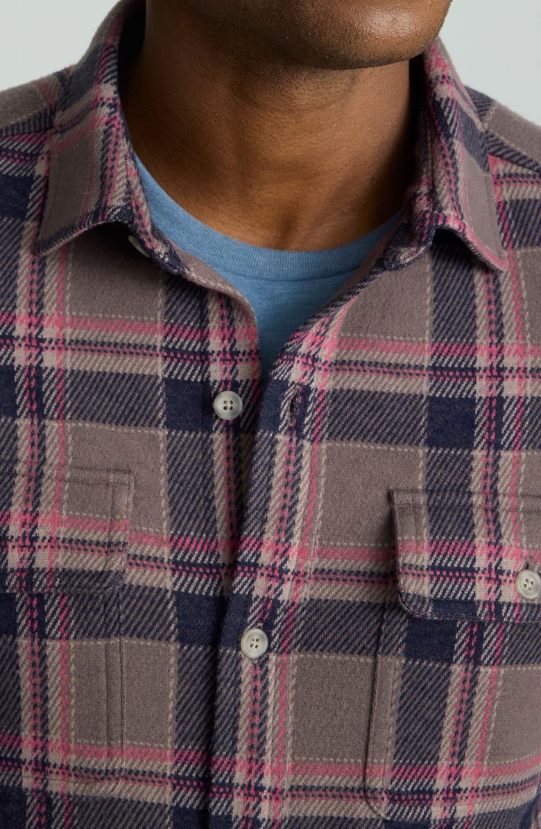 UNTUCKit Flemming Sweater Flannel Shirt Jacket, Alternate, color,