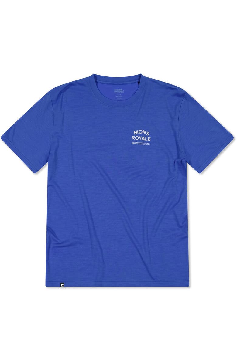 Mons Royale Icon Merino T-Shirt - Men's, Alternate, color, Ultramarine
