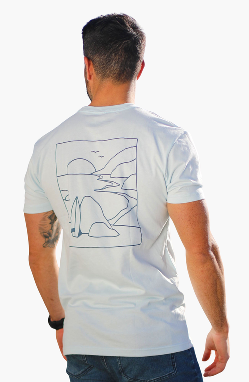 Everyday California Pfeiffer Tee Shirt In Light Blue