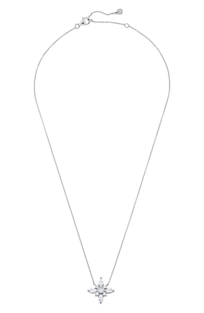 Crislu Brilliant & Marquise Cubic Zirconia Star Pendant Necklace, Alternate, color, 