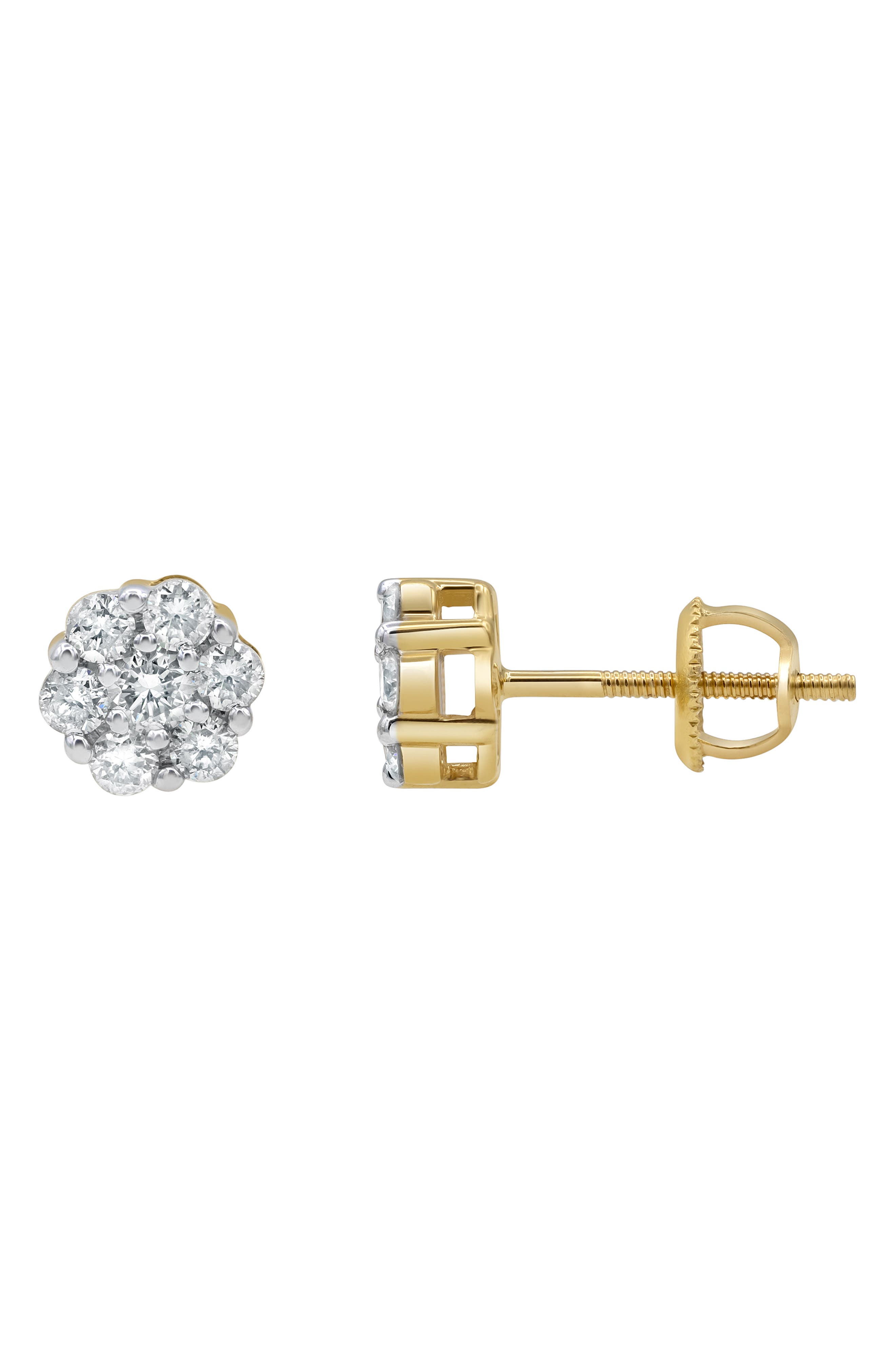 LuvMyJewelry Lab Grown Diamond Cluster Stud Earrings