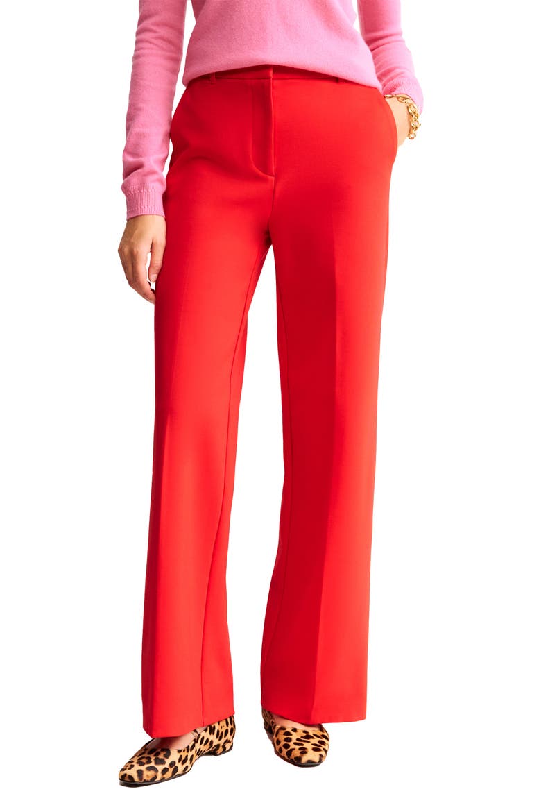 Westbourne Stretch Ponte Pants, Main, color, HOT PEPPER