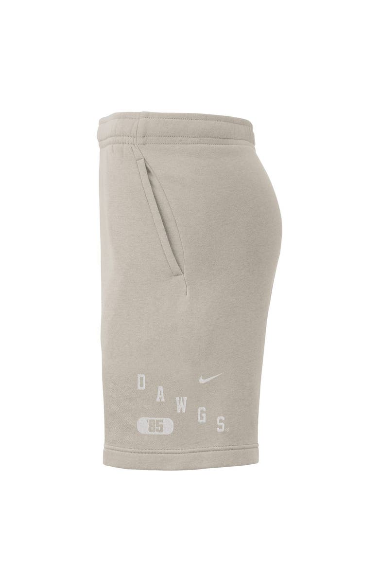 Nike Men's Nike Cream Georgia Bulldogs Fleece Shorts, Alternate, color, 