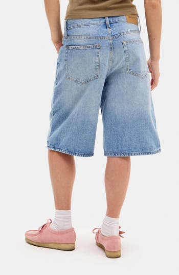 Missouri Low Rise Long Denim Shorts