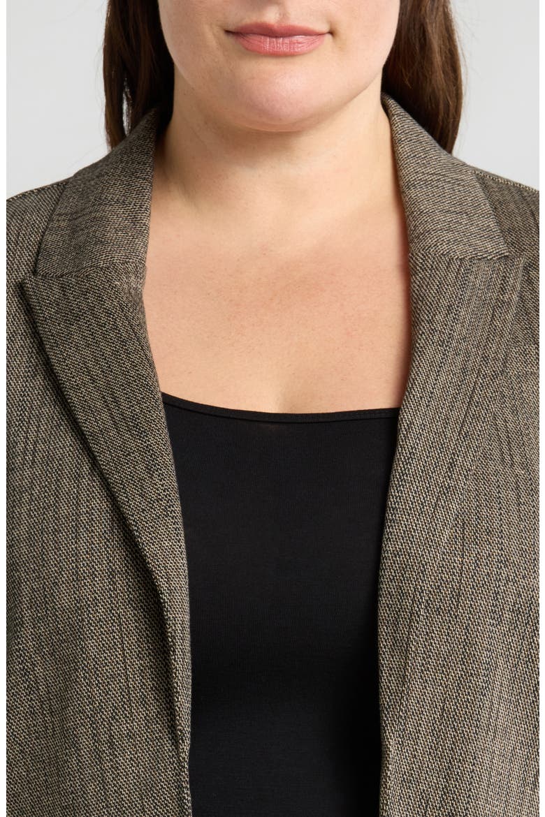 Open Front Blazer, Alternate, color, PEANUT BUTTER BLACK