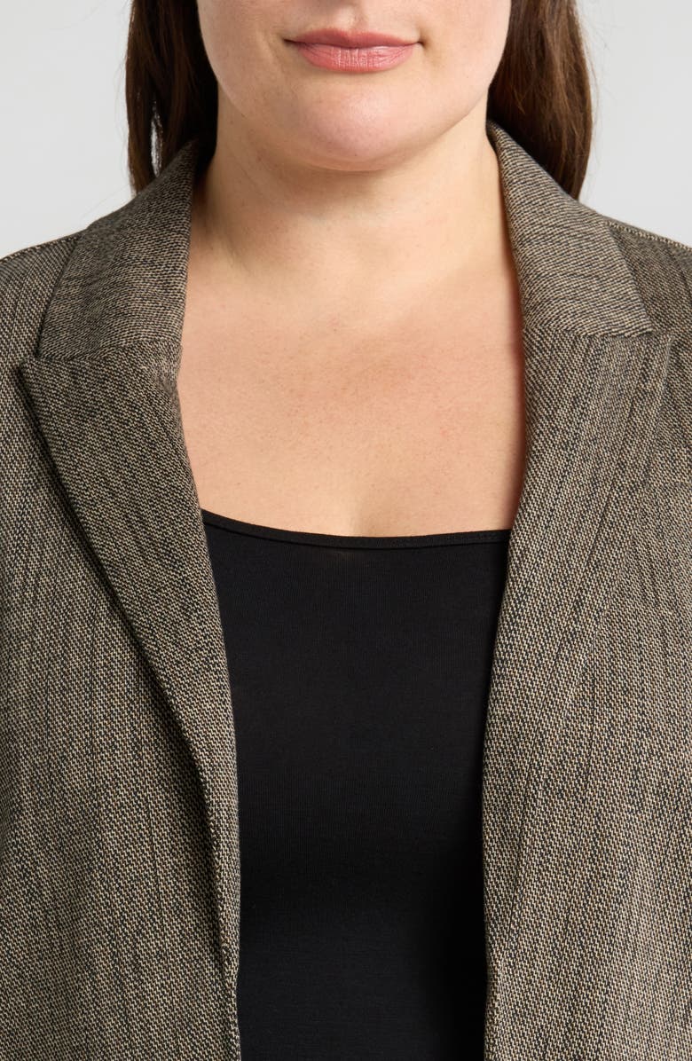Wit & Wisdom Open Front Blazer, Alternate, color, Peanut Butter Black