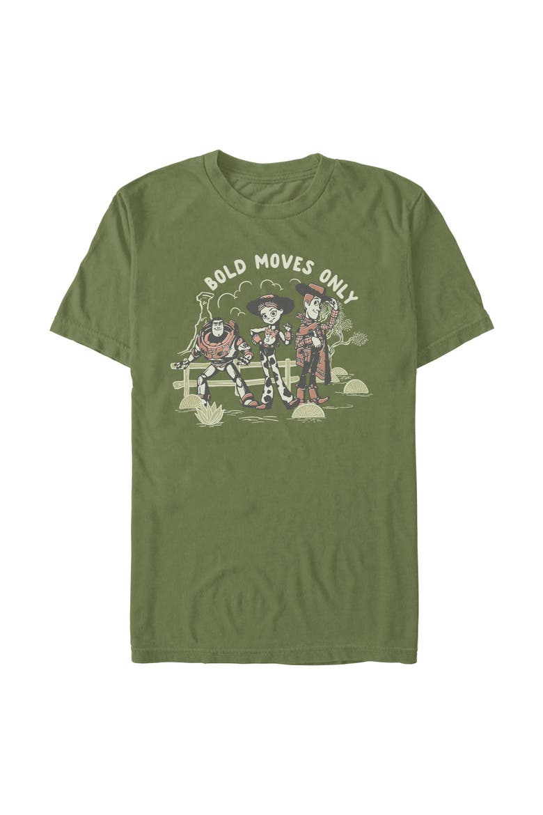 Men's Toy Story 5 Bold Moves Only  Graphic T-Shirt, Main, color, Military Green