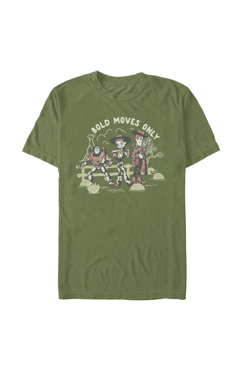 Toy Story 5 Men's Toy Story 5 Bold Moves Only Graphic T-Shirt, Main, color, Military Green