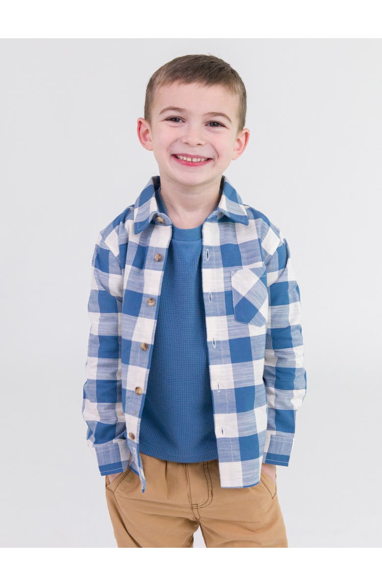 RuggedButts Baby Boys Long Sleeve Button Down Shirt, Alternate, color, 