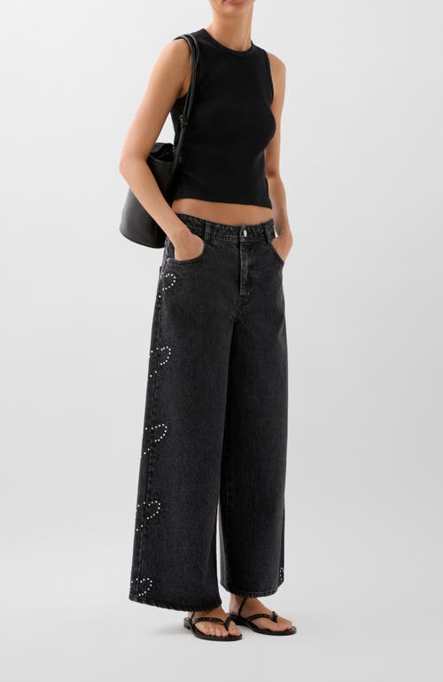 Scalpers Rib Gather Side Tee In Black