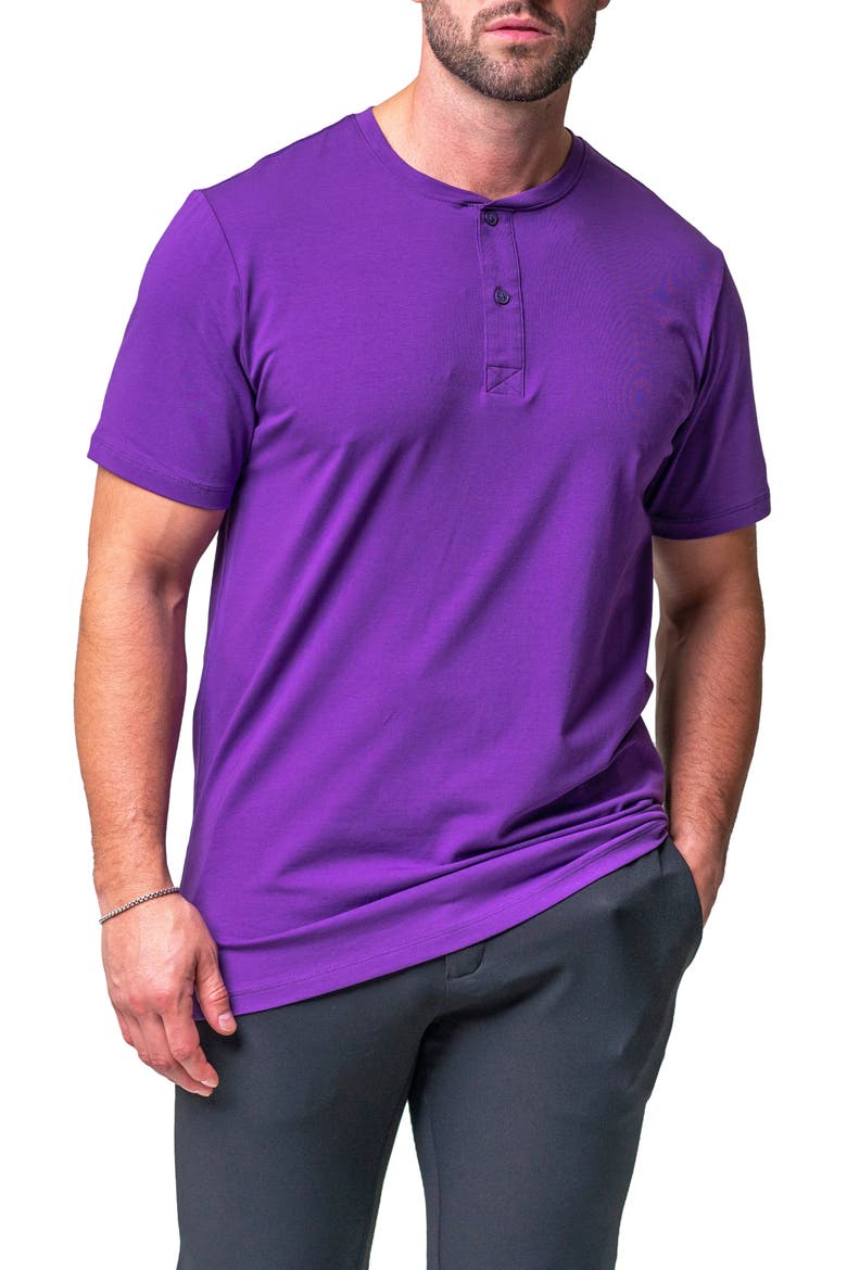 Core Short Sleeve Henley, Alternate, color, PURPLE