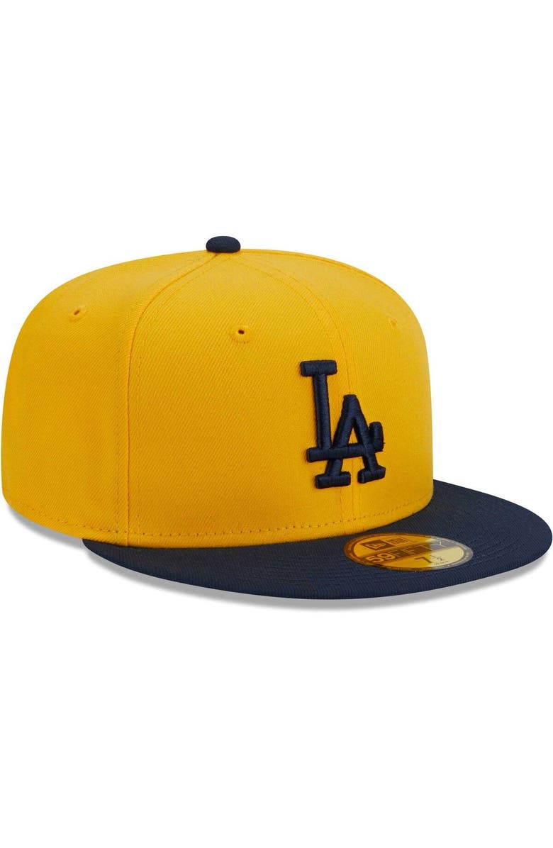 New Era Men's New Era Gold Los Angeles Dodgers Two-Tone Color Pack 59FIFTY Fitted Hat, Alternate, color,