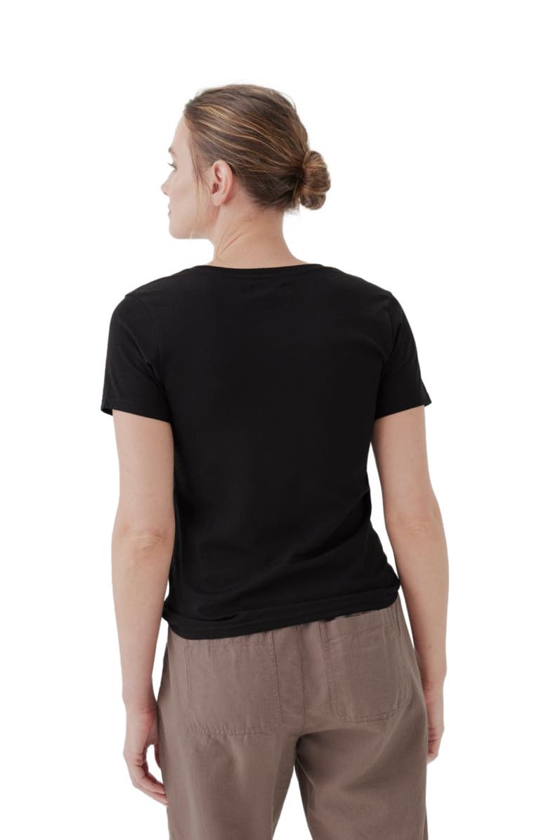 Pact Organic Cotton Softspun V-Neck Tee, Alternate, color, Black