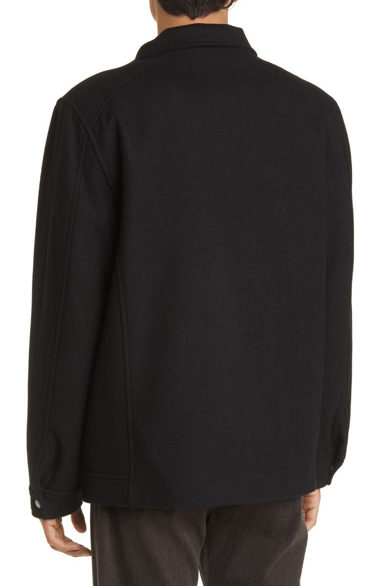 Cole Haan Signature Melton Wool Blend Field Coat, Alternate, color, Black