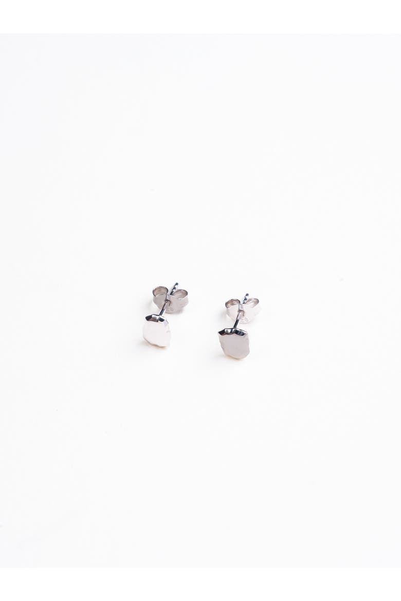 Nico Uneven Stud, Main, color, Recycled Sterling Silver
