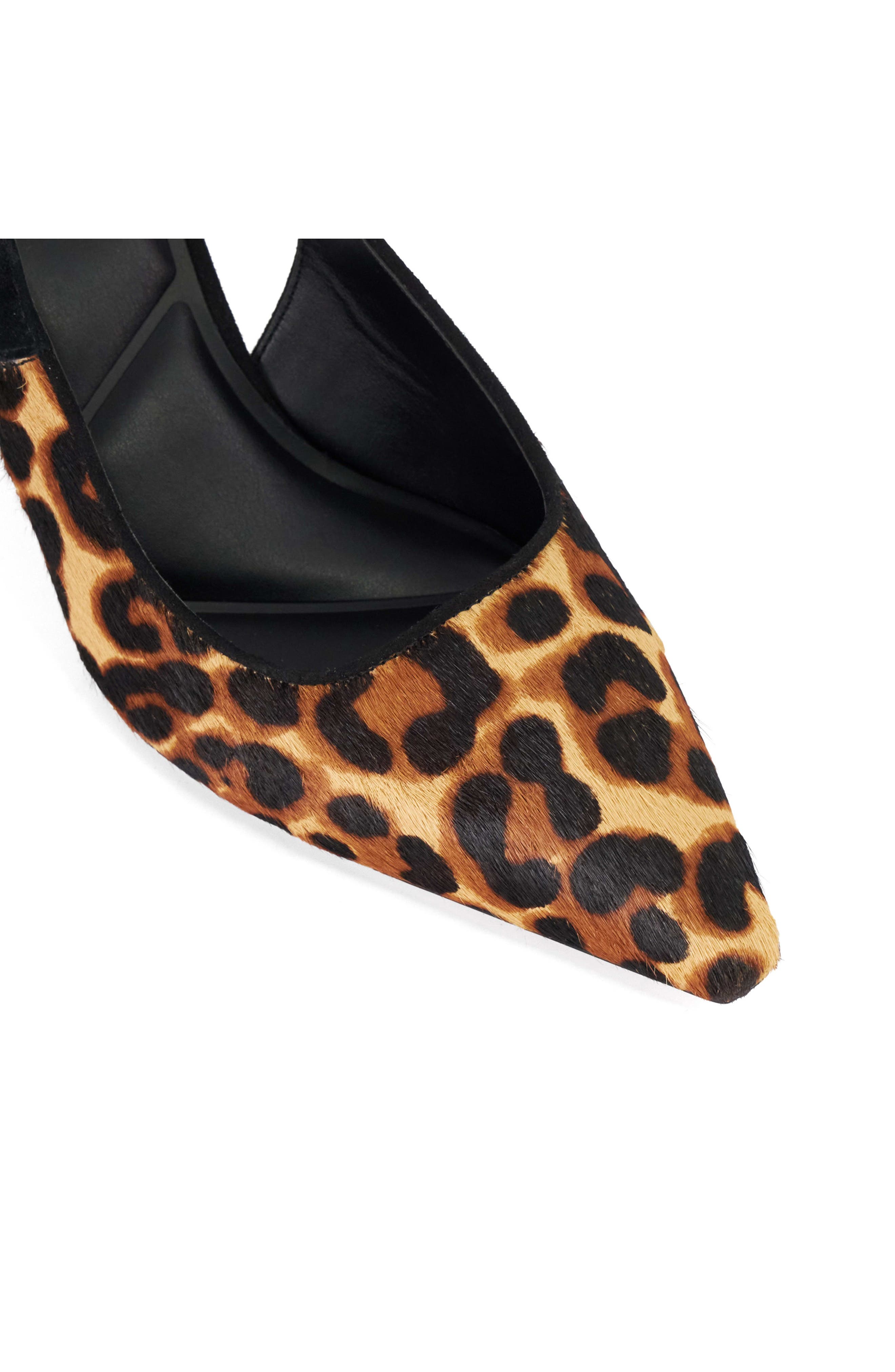 Dune London Closed Genuine Calf Hair Slingback Pointed Toe Pump, Alternate, color, 