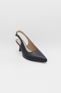 STIVALI NEW YORK Lusso Leather Slingback Kitten Heel