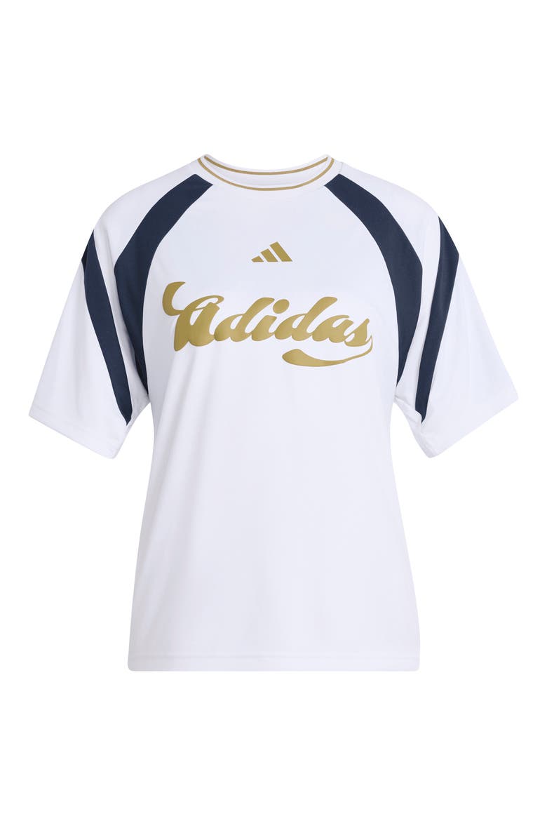Heritage Logo Graphic Jersey T-Shirt, Alternate, color, WHITE/ HAZY BEIGE/ NIGHT NAVY