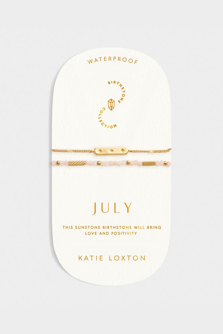 Birthstone Bracelet 'July' in Sunstone, Main, color, July