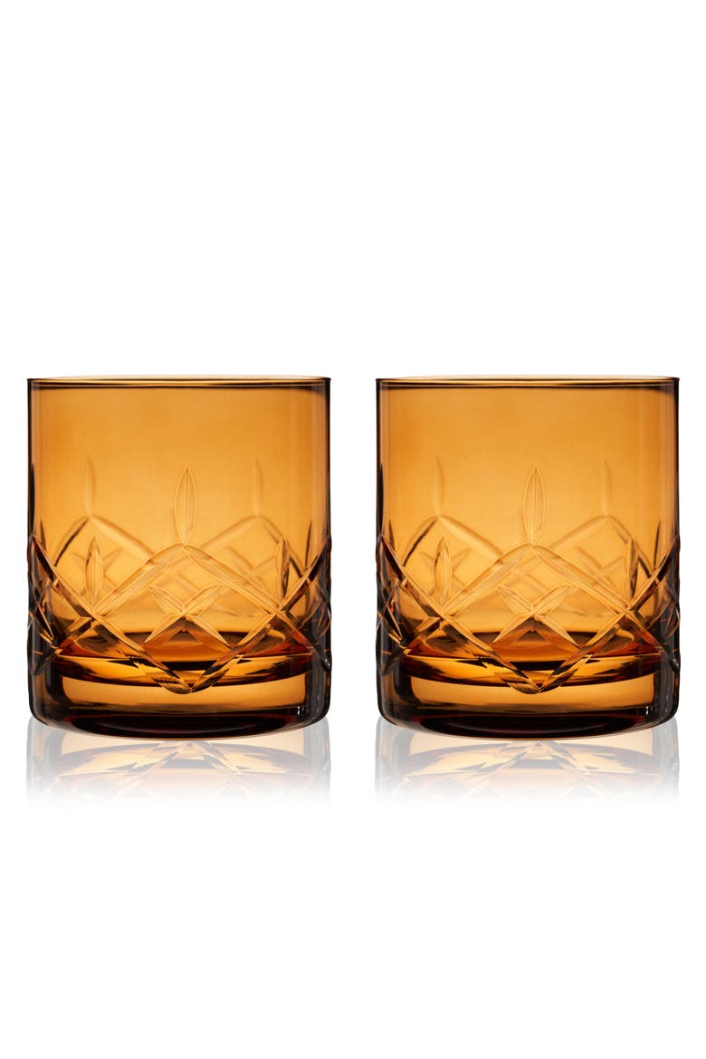 Admiral Crystal Rocks Glasses, Main, color, Orange