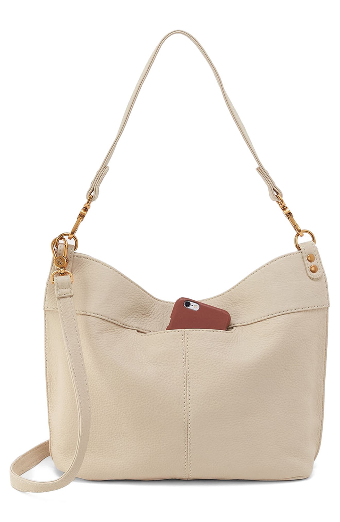 HOBO Pier Paisley Embroidery Leather Shoulder Bag, Alternate, color, 