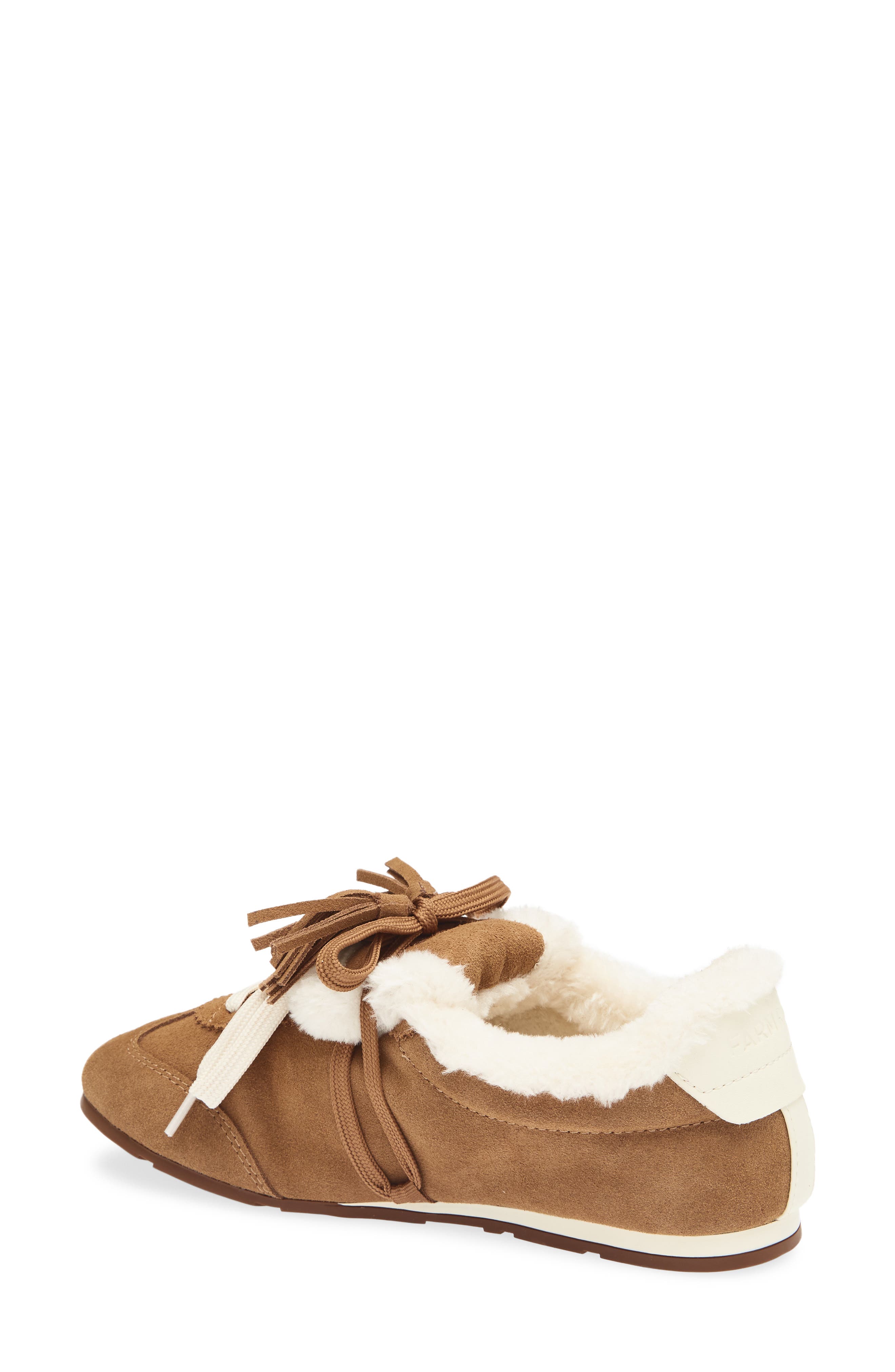 Faux Fur Lined Sneakerina Sneaker, Alternate, color, SAND