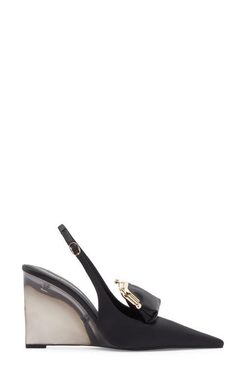 Jeffrey Campbell Pay Me Slingback Wedge Pump In Black