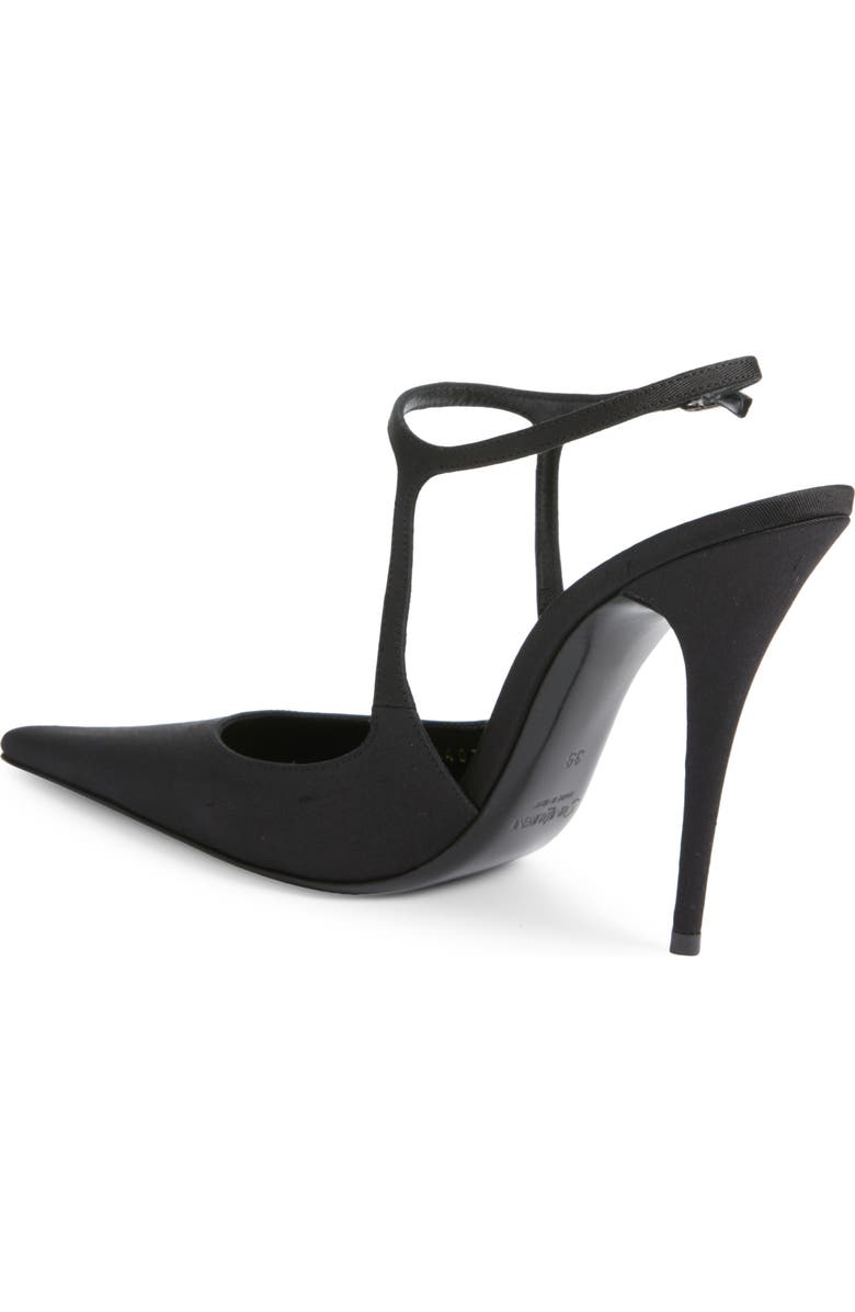 Saint Laurent Doville Ankle Strap Pump, Alternate, color, Noir