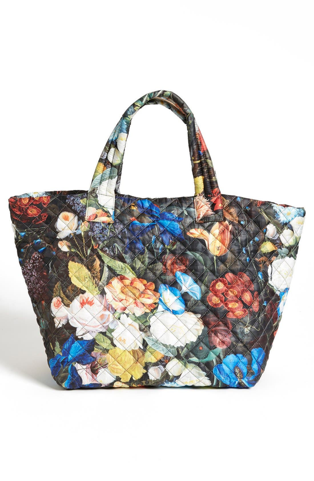 'Medium Floral Oxford - Metro' Quilted Tote (Nordstrom Exclusive), Alternate, color, FLORAL OXFORD