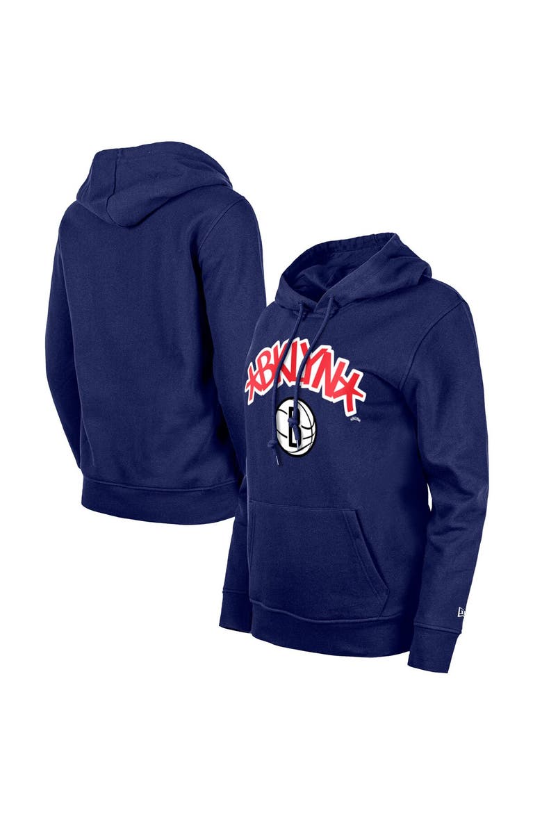 Women's New Era Blue Brooklyn Nets 2023/24 City Edition Pullover Hoodie, Alternate, color, Blue