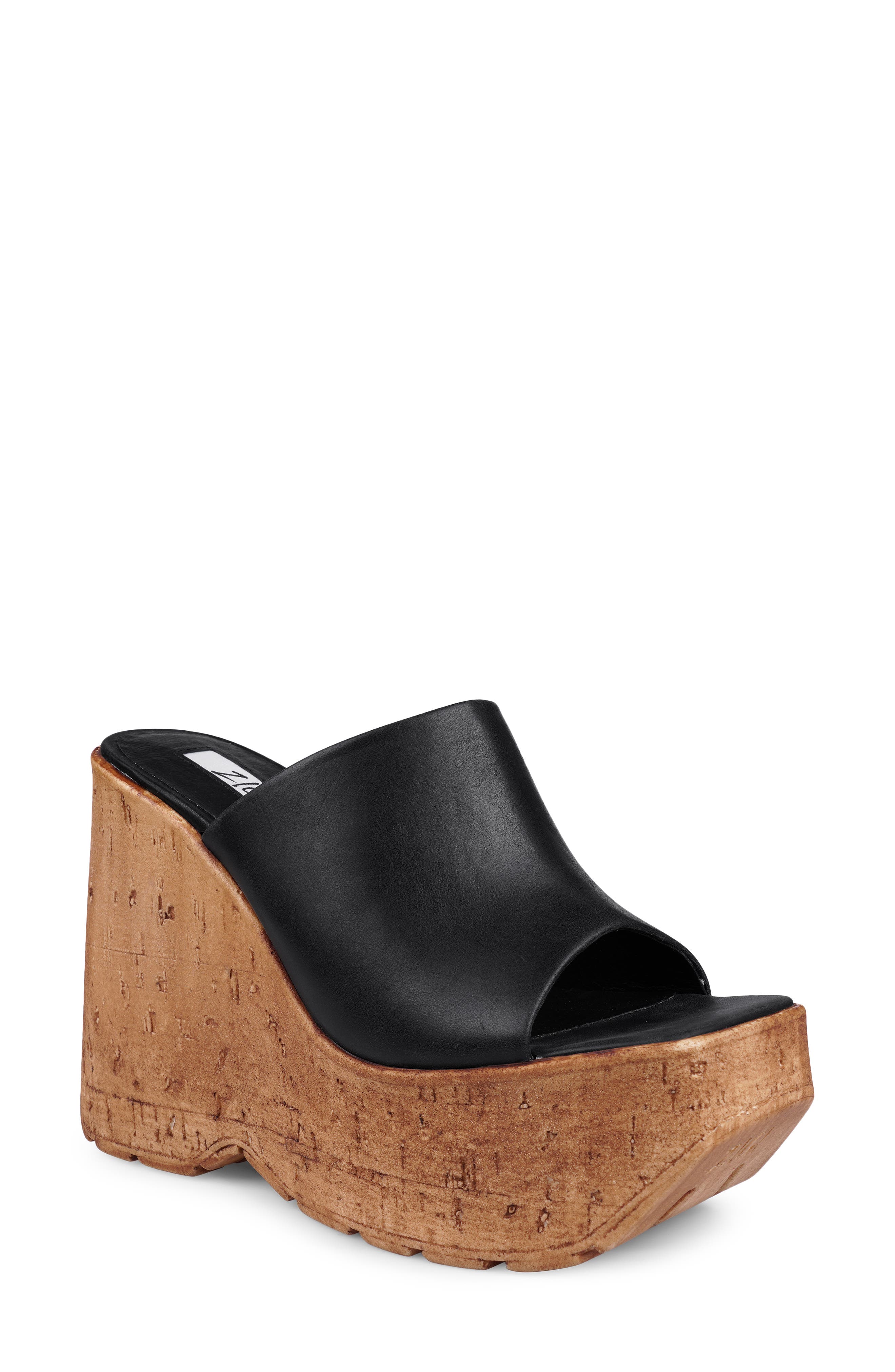 ZIGI Zhamira Platform Wedge Sandal, Main, color, Blk Leathe