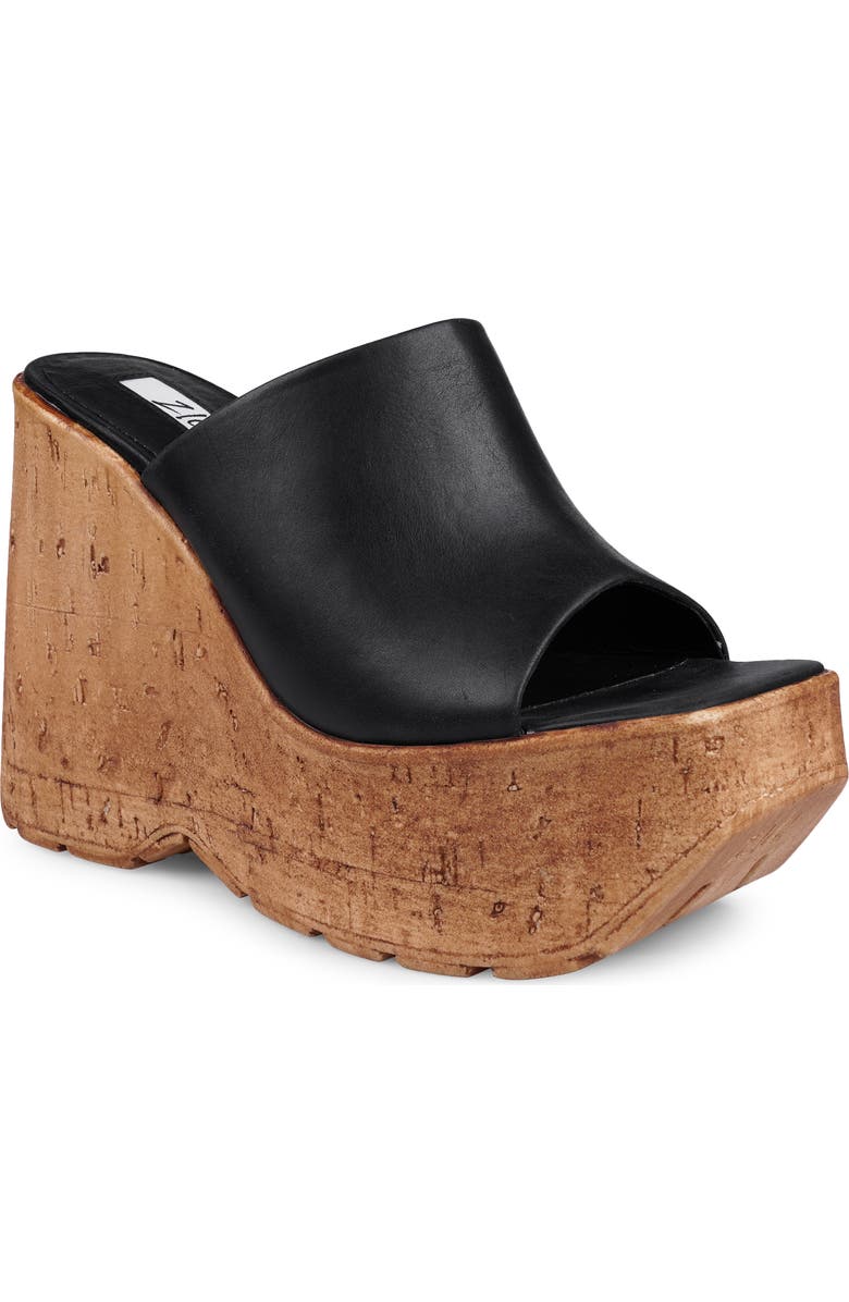 ZIGI Zhamira Platform Wedge Sandal, Main, color, Blk Leathe