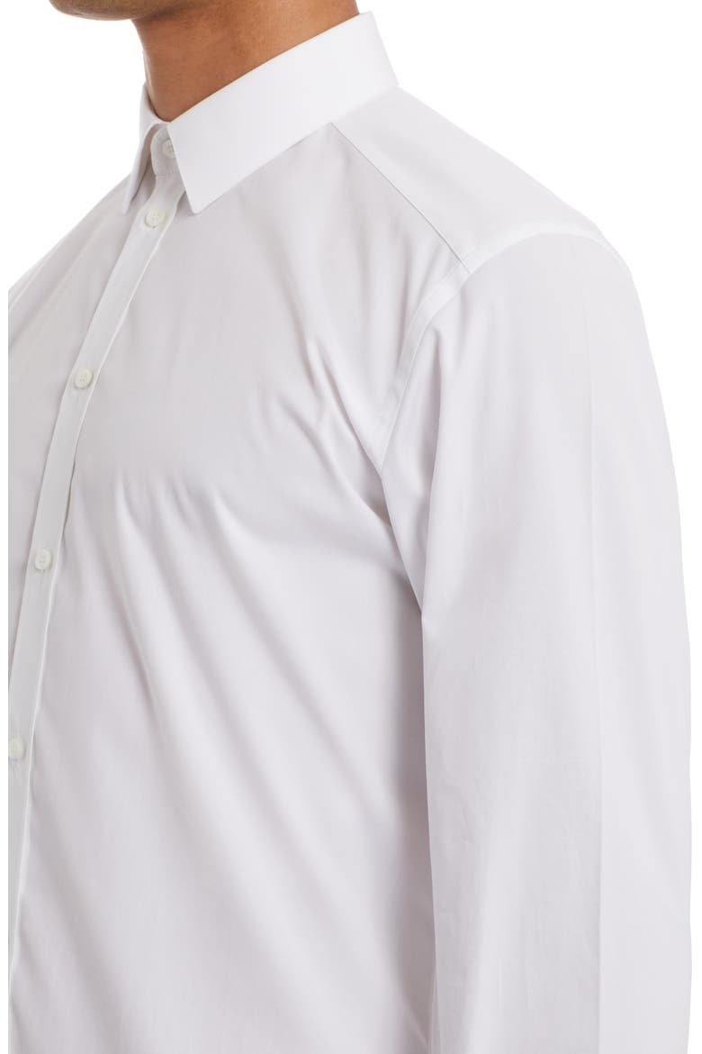 Gold Fit Stretch Cotton Dress Shirt, Alternate, color, W0800 BIANCO OTTICO