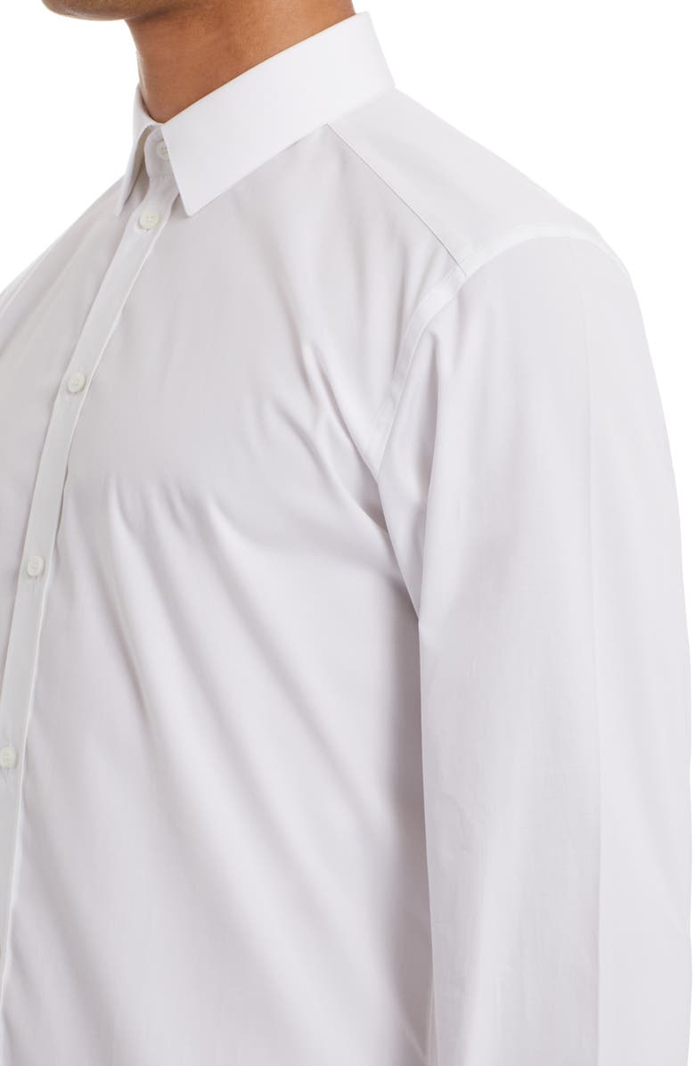 Dolce&Gabbana Gold Fit Stretch Cotton Dress Shirt, Alternate, color, W0800 Bianco Ottico