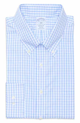 Regular Fit Non-Iron Plaid Cotton Dress Shirt